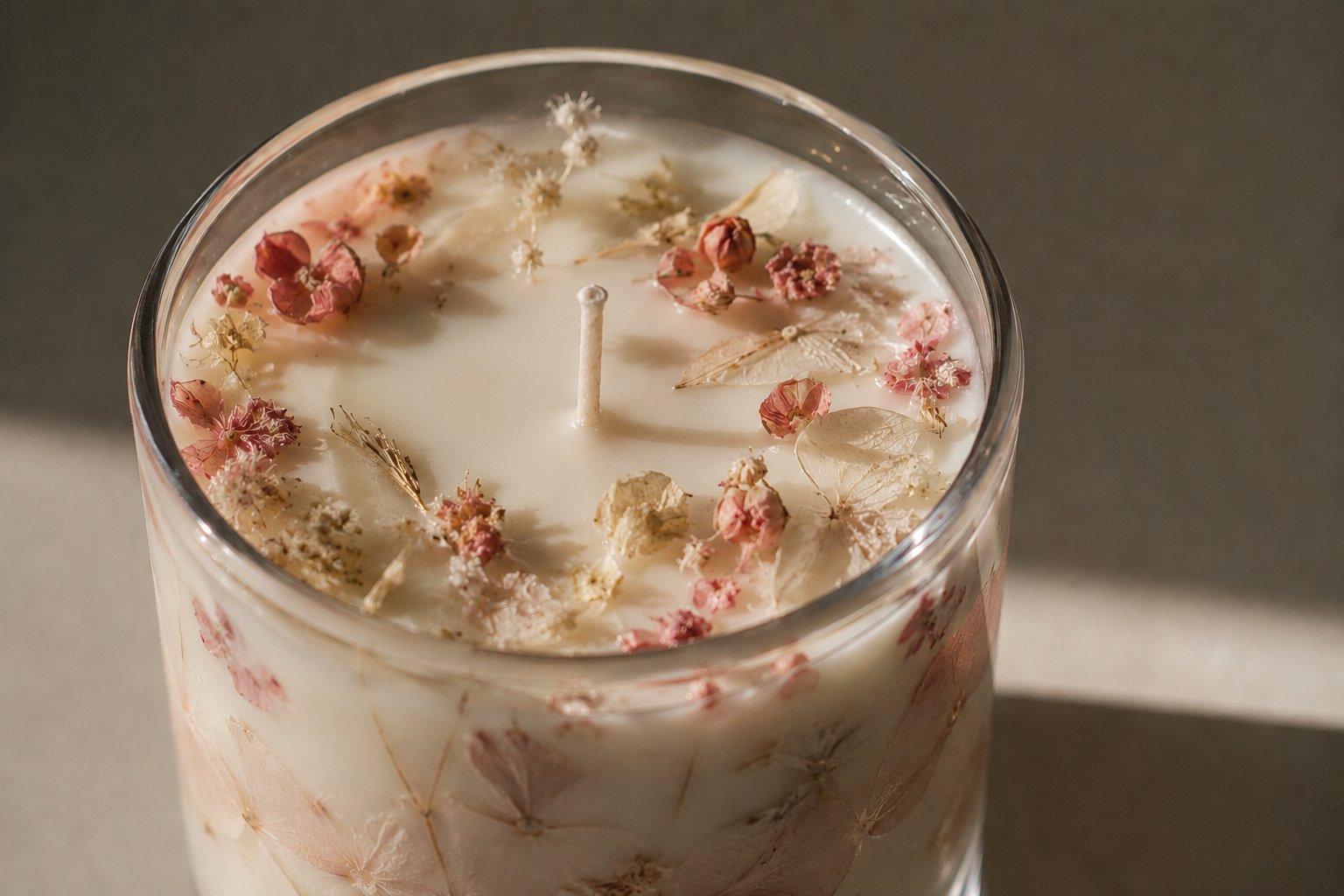 Bougie aux fleurs séchées&nbsp;: ce qui brûle vraiment
