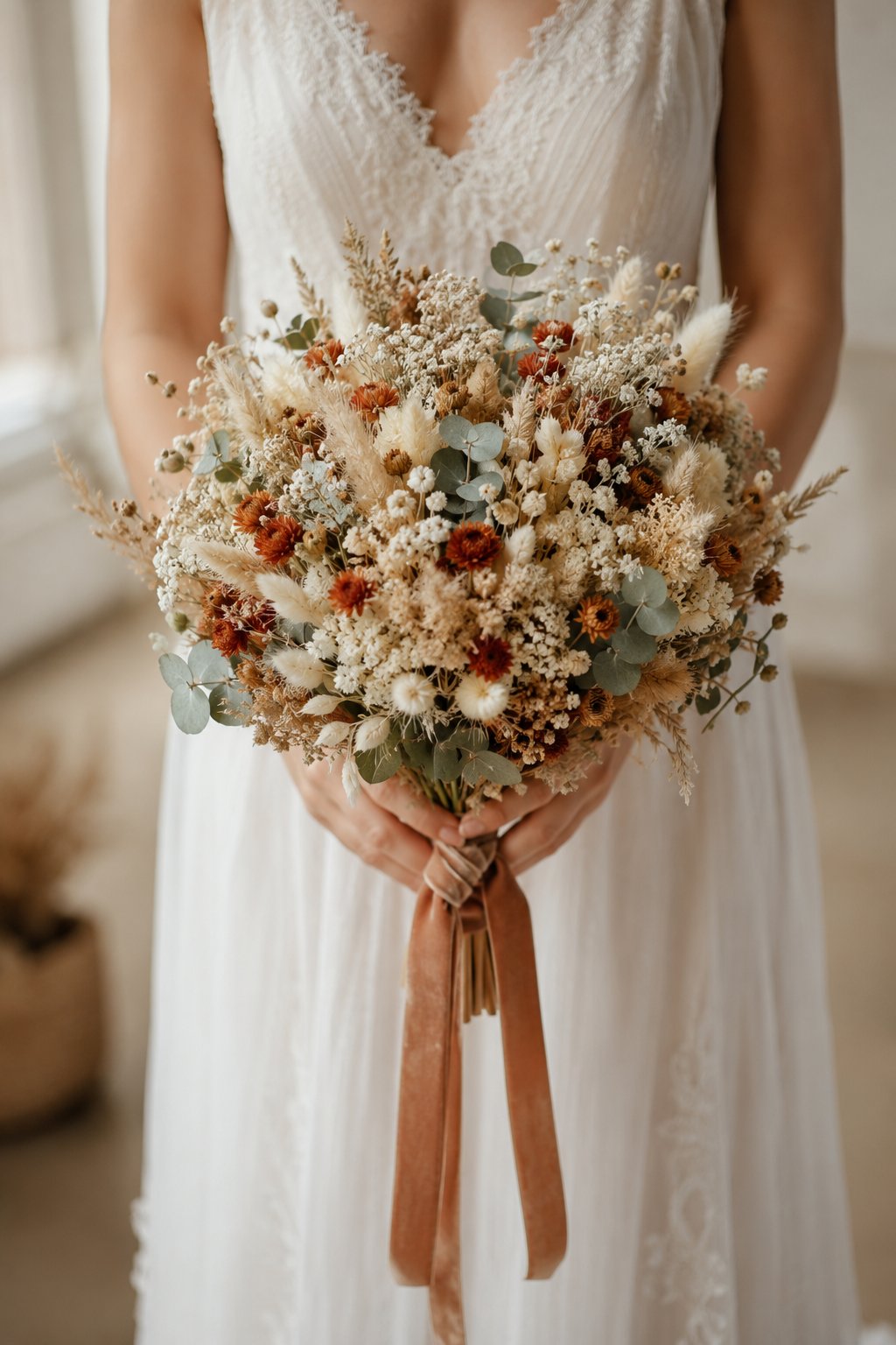 Faire son bouquet de mariée en fleurs séchées