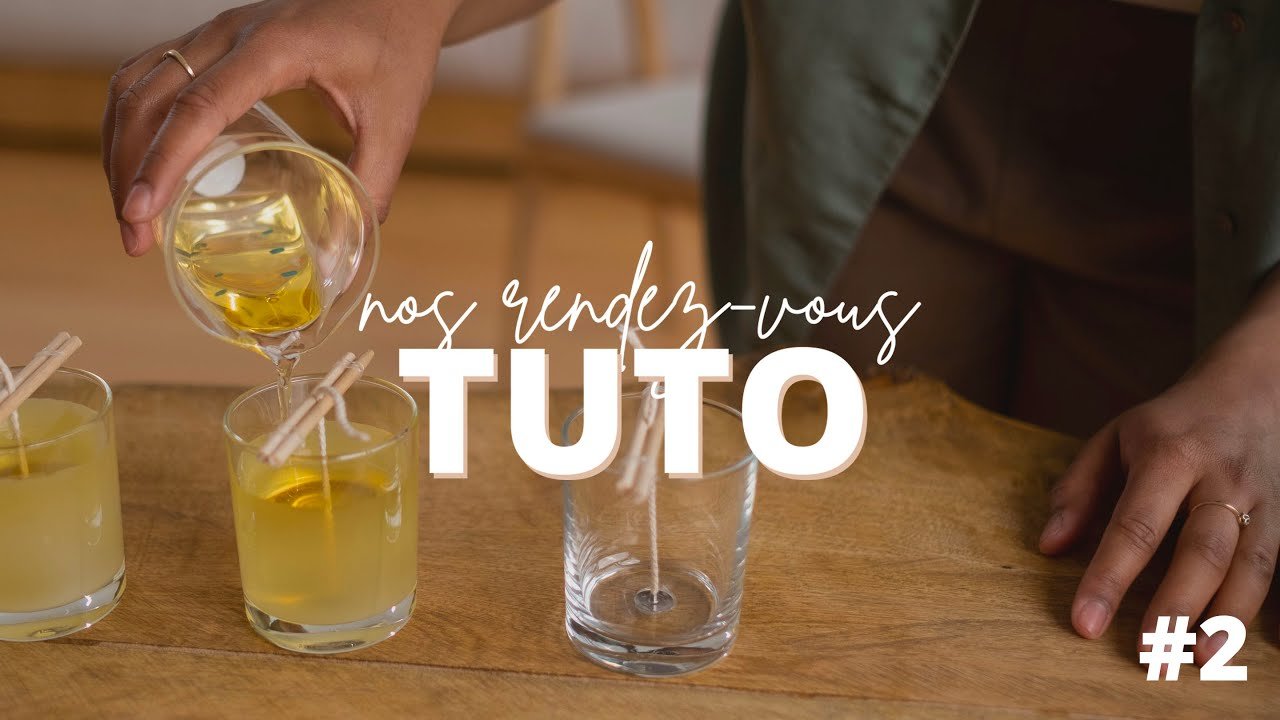 Coulée d'une bougie artisanale, image du tutoriel vidéo du Petit Grassois