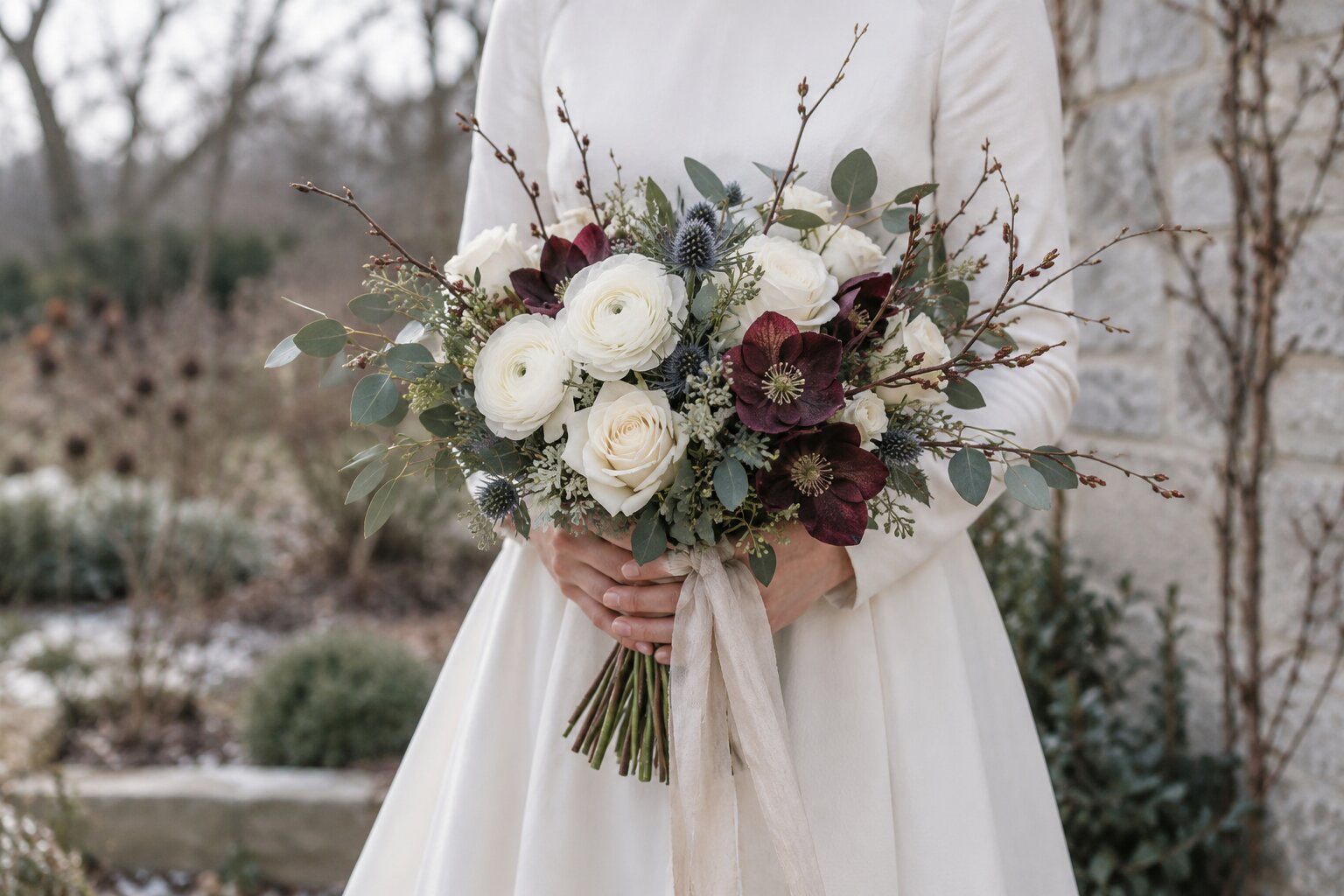 Bouquet de mariée d’hiver : fleurs, couleurs et équilibre
